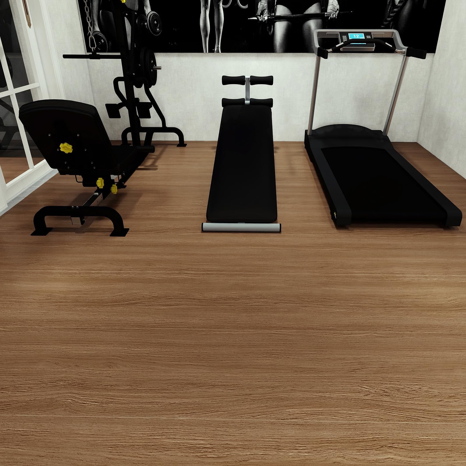 Wood Grain Vinyl Flooring Roll Thicken Peel and Stick Floor Tiles Self-Adhesi…