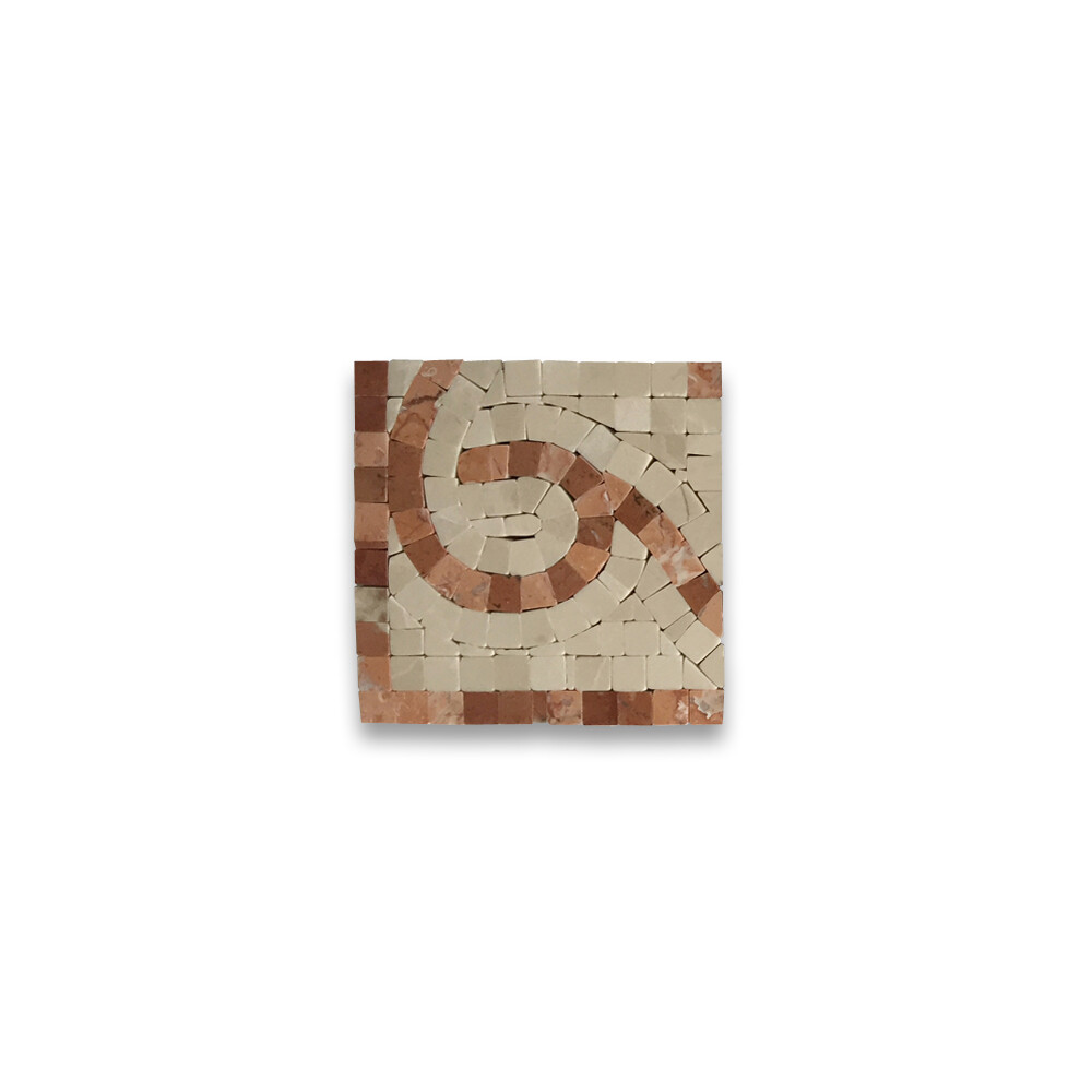 B0010CP Marble Mosaic Border Decorative Accent Tile Vine Rojo 4×4 Polished