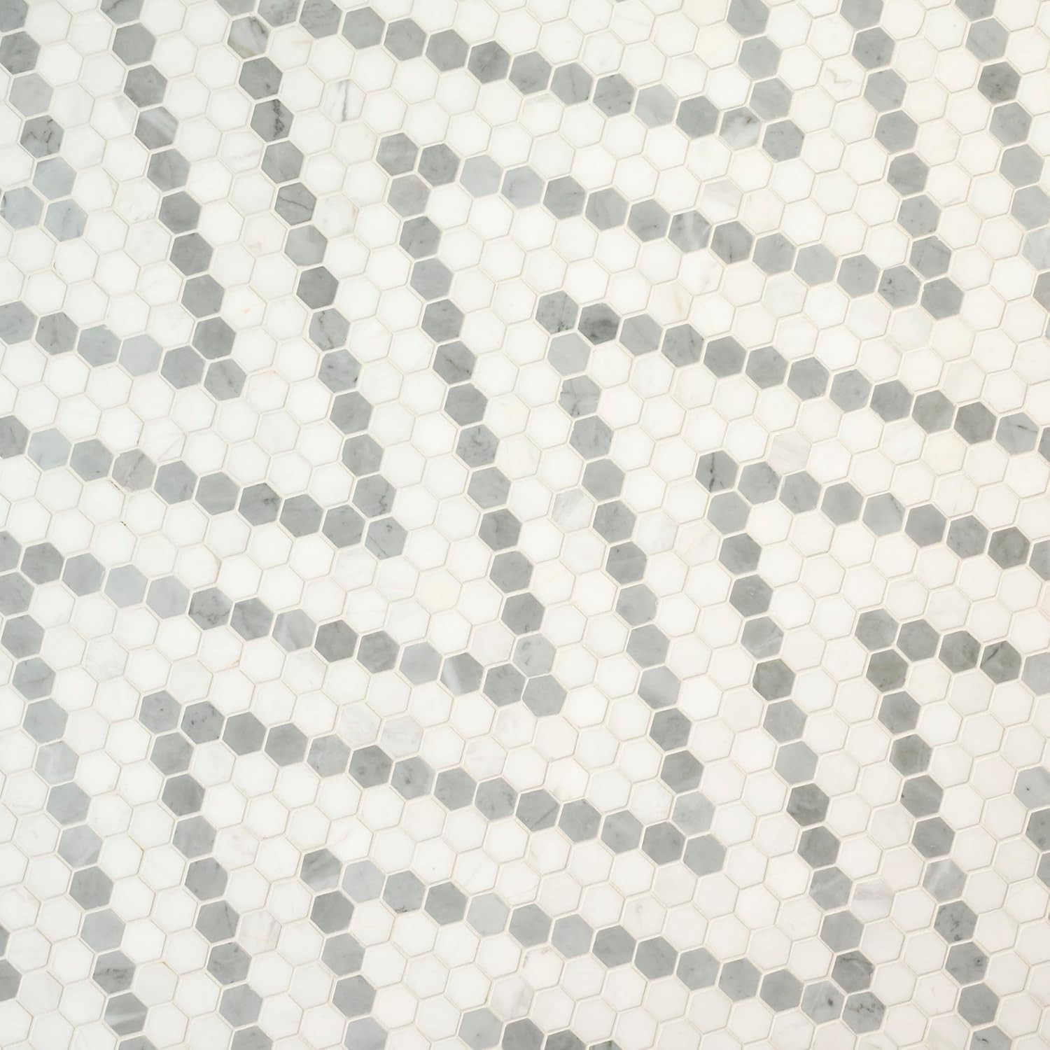 Polished Bianco Dolomite Hexagon Marble Tile 11×14 for Kitchen & Bath