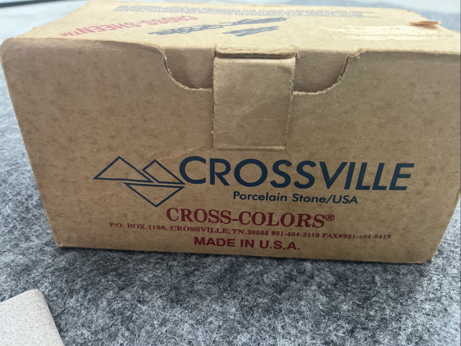 1 PC Tile Crossville Cross Colors Mingles 4″ X 8″ Porcelain Bullnose Tan Speck