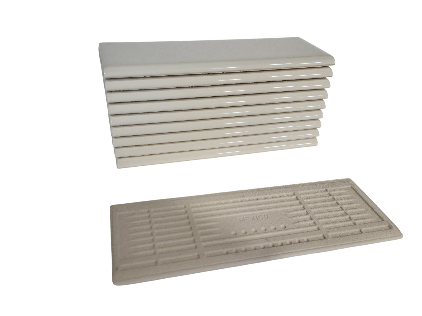 Almond Bone Beige Ceramic Bullnose Tile Subway Backsplash Classic Color 006