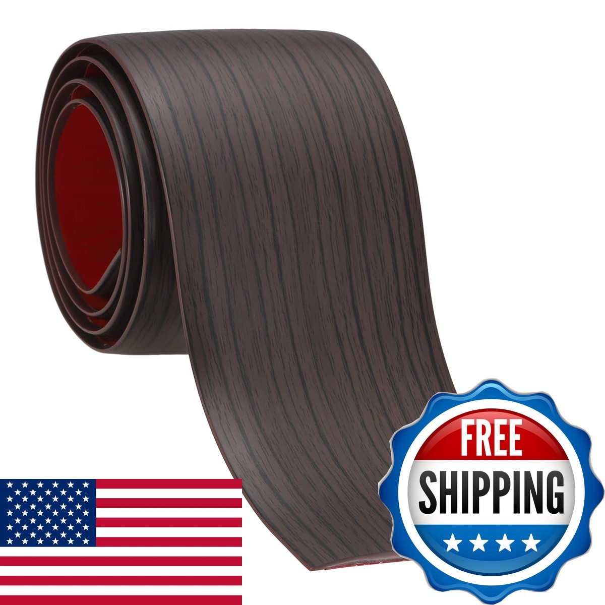 PATIKIL Self Adhesive Floor Transition Strip 3 in x 6.6 Ft Black Walnut