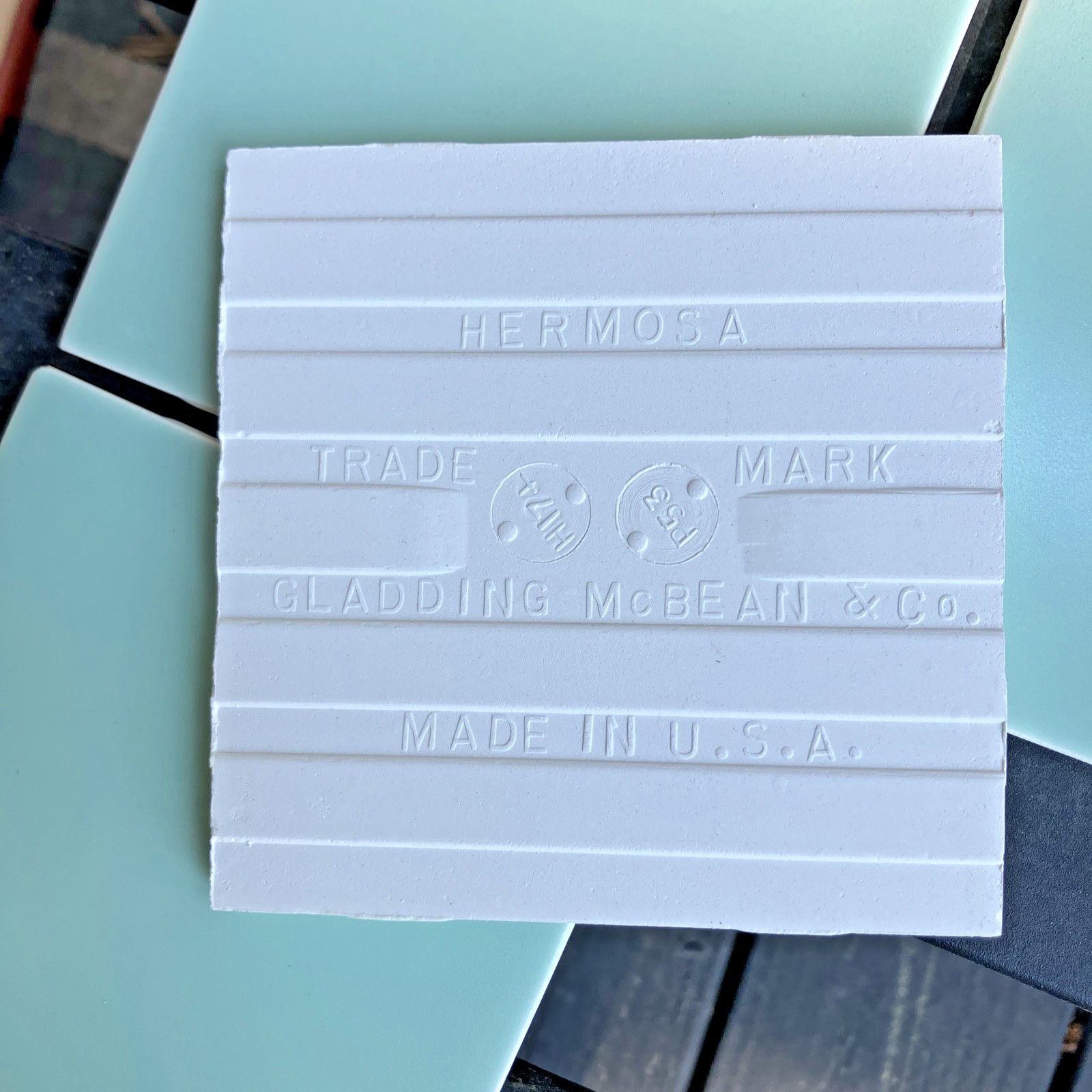 NOS Hermosa Tile 4”x4” Color Robins Egg Blue? Color BH-126