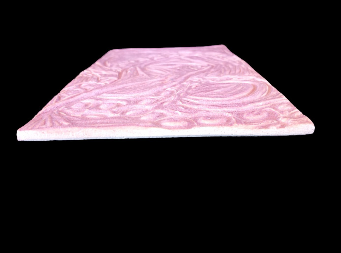 Artistic Octopus Ceramic Tile 10″×5″ Pink Relief Pattern Nautical