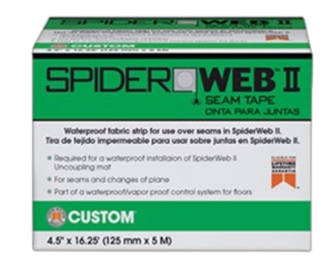 Custom Waterproof Spider Web ll Seam Tape For Uncoupling Mat Changing Of Planes