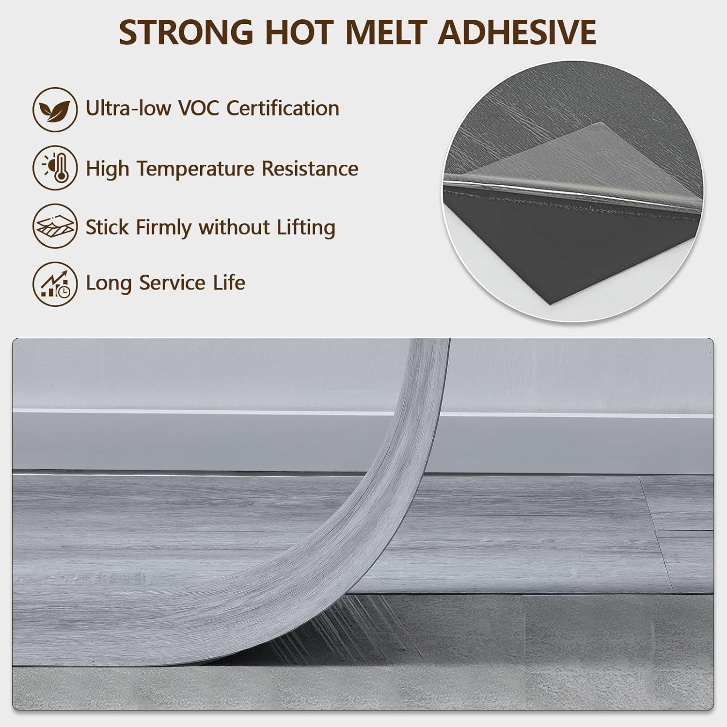 Peel and Stick Floor Tile, 36-Pack 36″X 6″ Light Grey Wood Grain Sticky Tiles, W