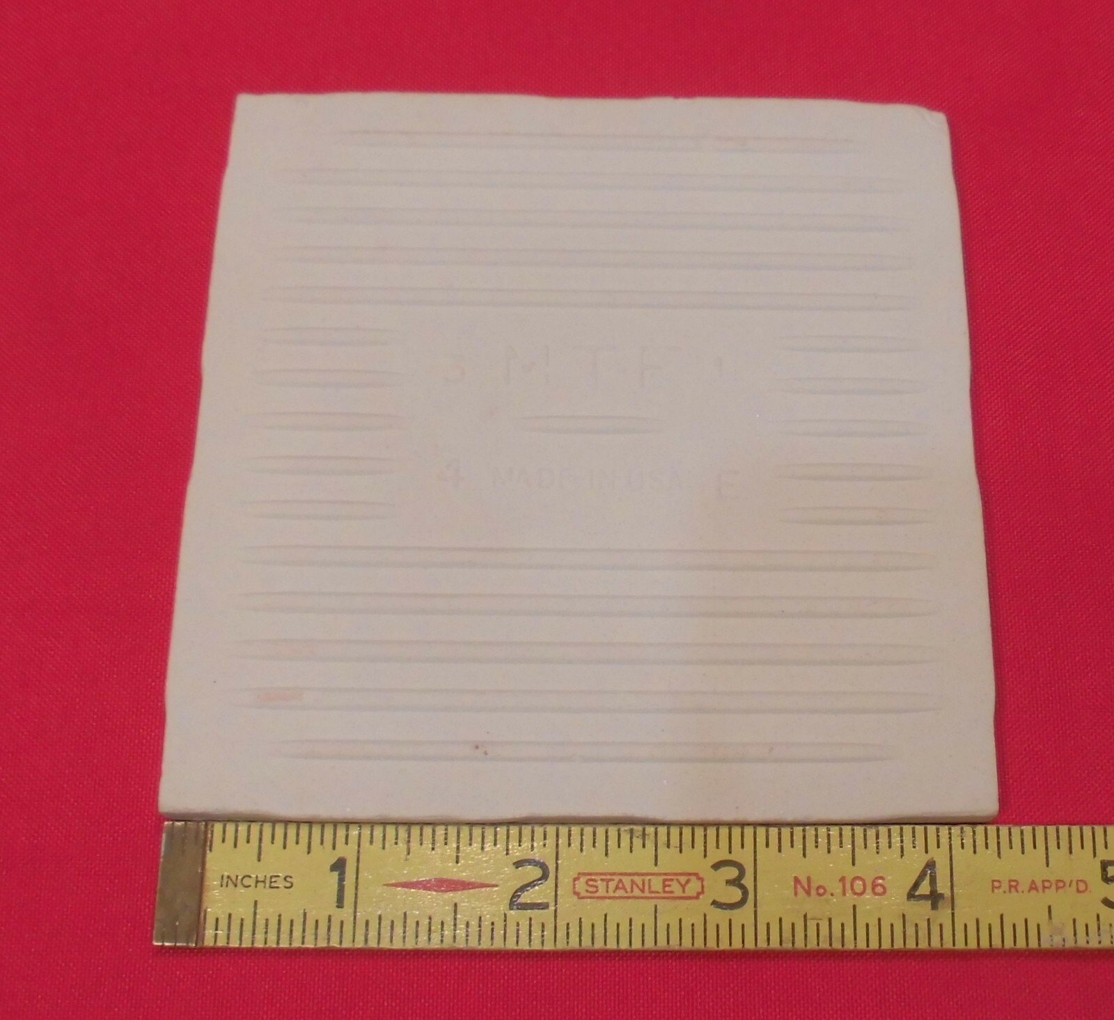 1 pc. Bright White 4-1/4″ Glossy Ceramic Tile by Monarch Tile Co. USA New