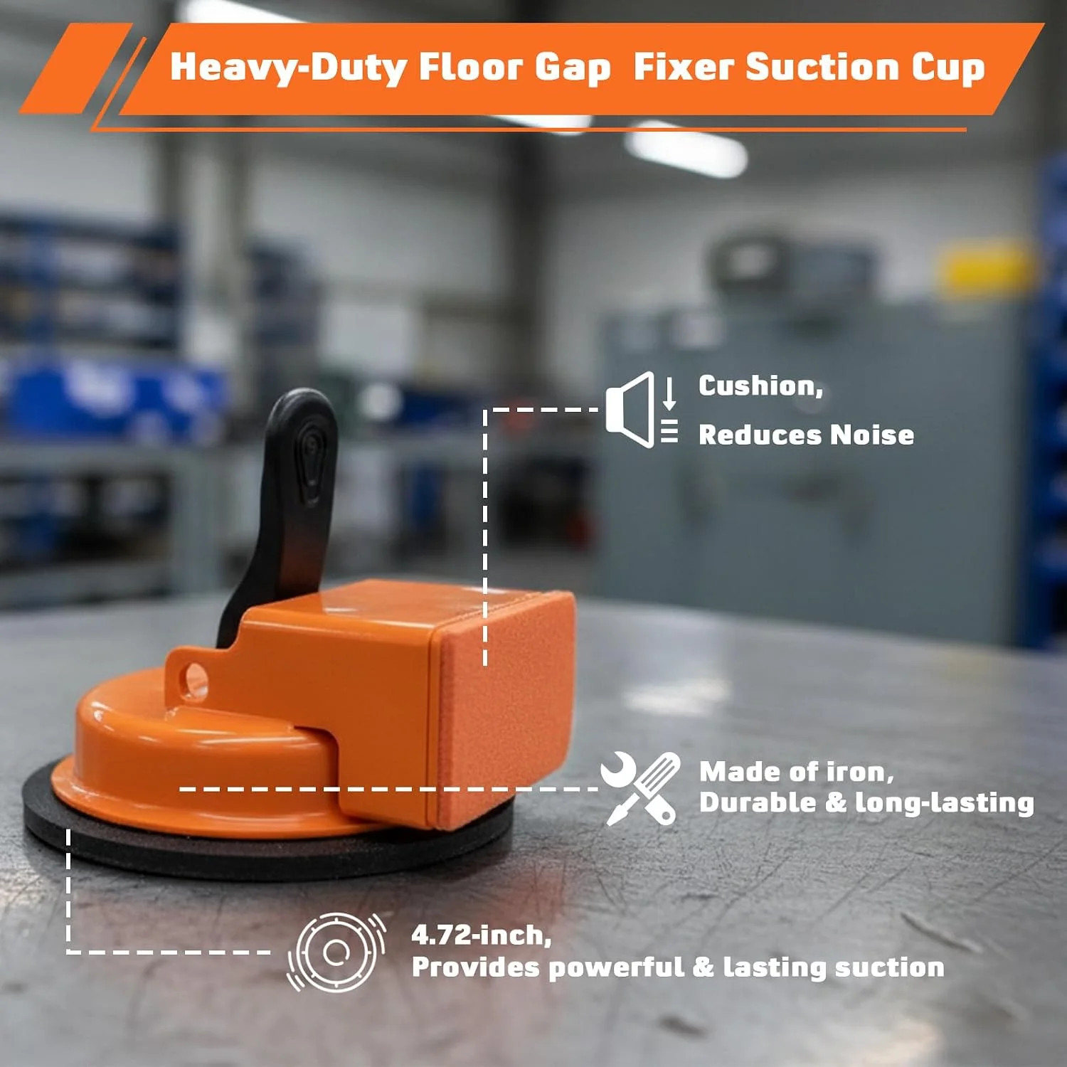 Floor Gap Fixer Tool with Mallet, Suction Cup, 3 Pads for Laminate Vinyl LVP | E