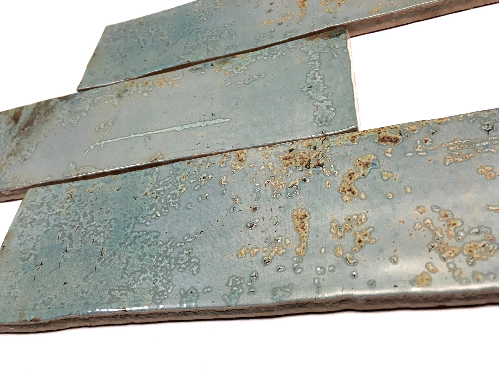 3×12 Palermo Collection Aqua Glazed Ceramic Wall Tile Backsplash Decor Bath