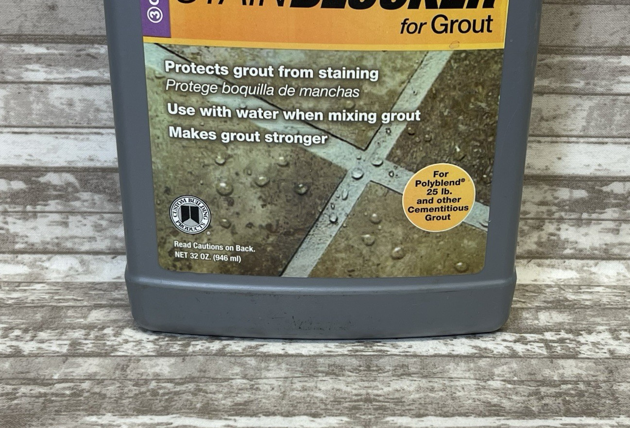 New in Sealed Bottle Stain Blocker for Grout By Custom Building Products 32 oz