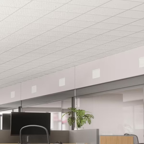 2X2 Ft. Radar Basic White Square Edge Lay-In Ceiling Tile Case of 4 (16 Sq. Ft.)