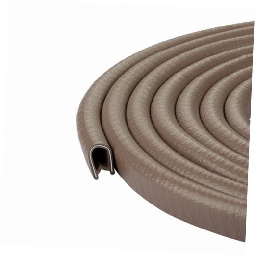 Brown Edge Trim Black U Extrusion Medium Size | U Height: 17/32″, Grip 10 Feet