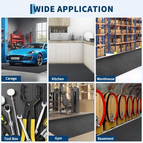 4×6 Ft Garage Floor Mat – 2.8Mm Thickened Black – Commercial Grade PVC – 4×6 FT