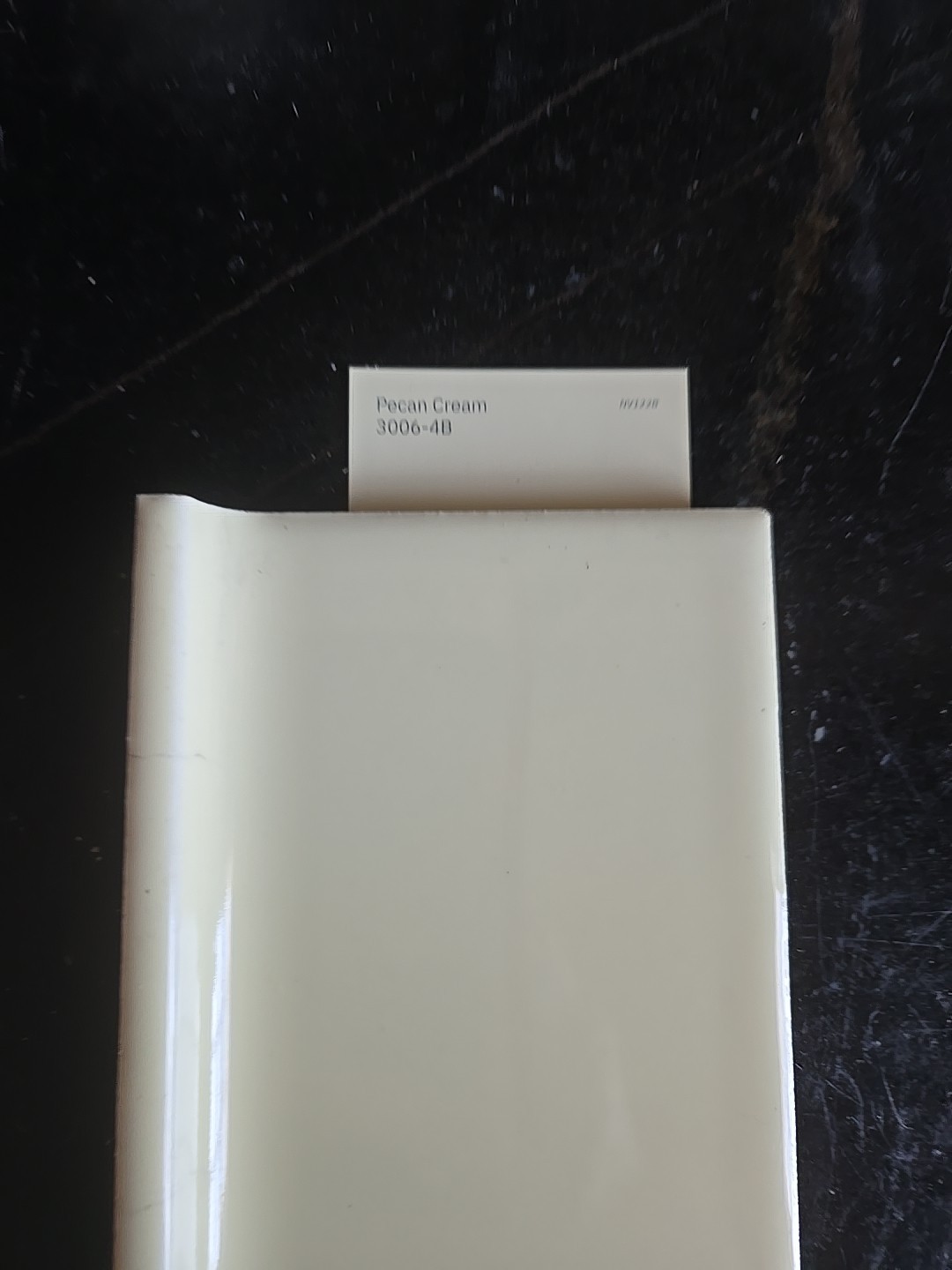 Vintage Ceramic Light Yellow Cove Base Tile NOS 6 1/8″ X 3 7/8″