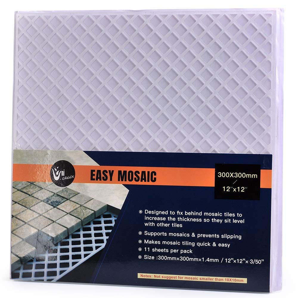 Mosaic Mesh Back with Strong Adhesive for Mosaic Tile Installation 12X12 (11p…