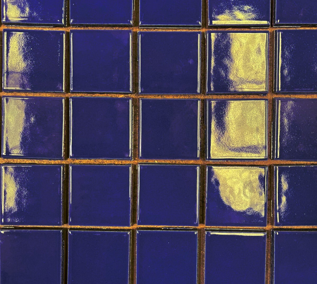 2×2 Deep Blue Bathroom Border Glossy Wall Tile Border Ceramic SV L22 50 SQ FT