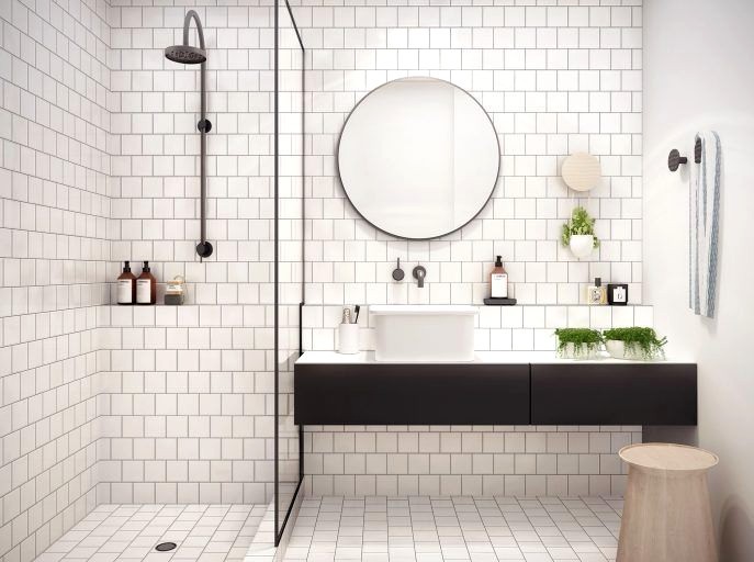 White 4×4 Shiny Glossy Finish Ceramic Tile Backsplash Wall Kitchen (ONE PIECE)