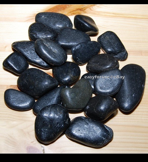 Decorative Natural River Polished Black Pebble Garden & Landscaping Stone
