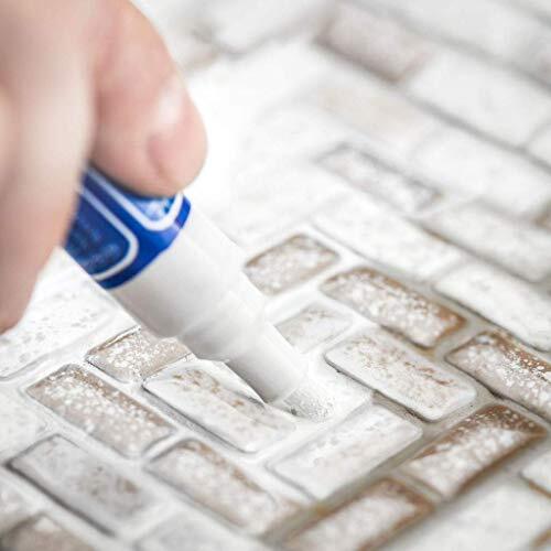 Grout Pen White Tile Paint Marker: Waterproof, Sealer Pens, Narrow 5mm Tip (7mL)