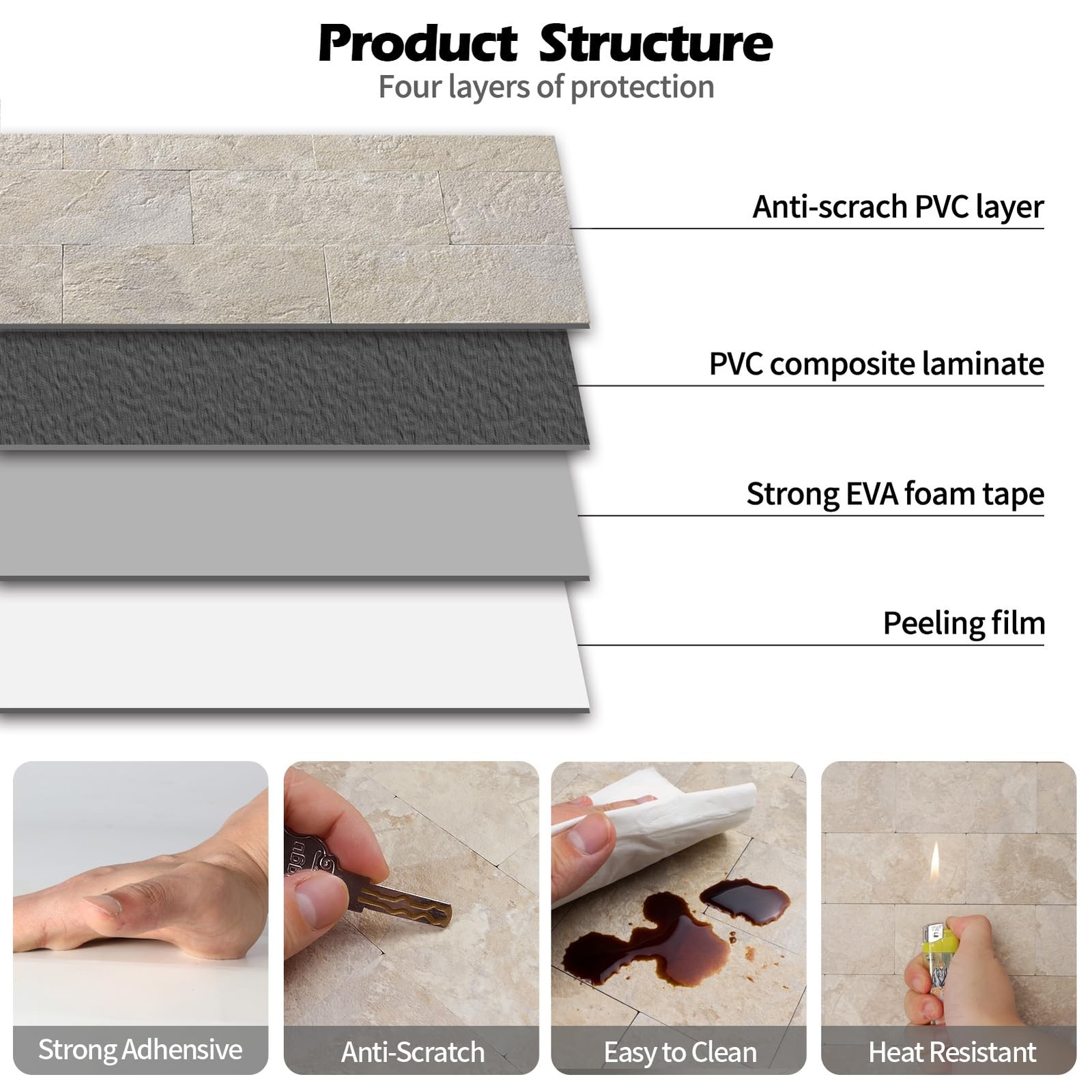 Reovatile 2026 New Upgrade Peel and Stick 11.34 X 11.57 inches, Beige Ecru