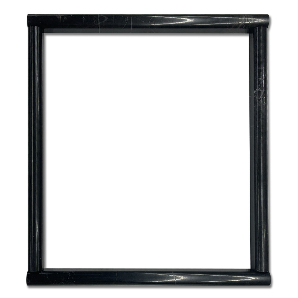 N18P Nero Marquina Black Marble 3/4×12 Pencil Liner Trim Molding Polished