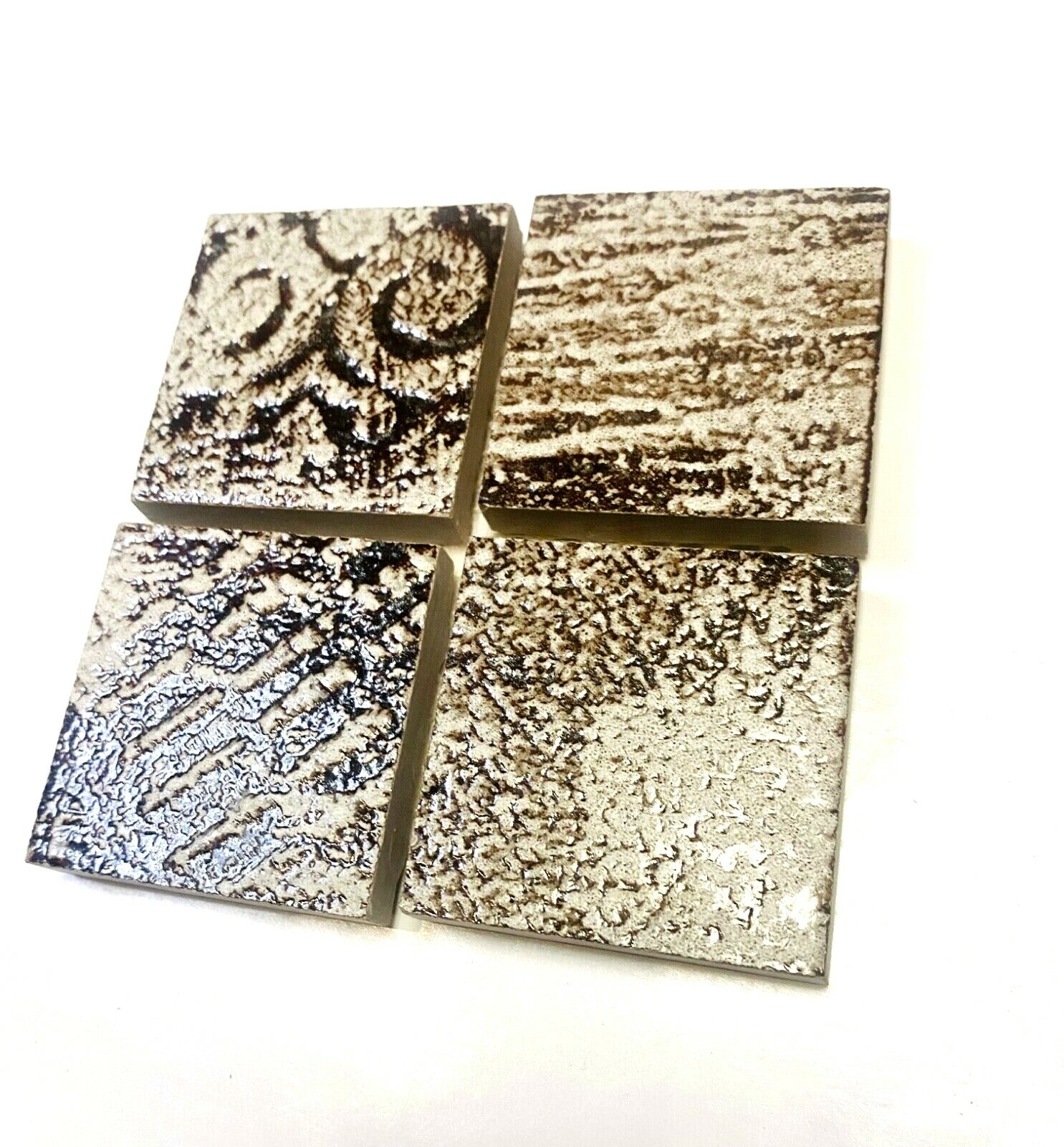 2×2 Silver Metallic Glossy Porcelain Floor Wall Mosaic Tile, 4 inch by 4 inch