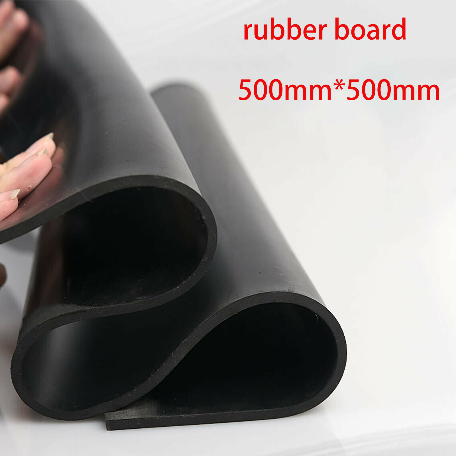 Black Rubber Sheet 500 x 500 mm Rubber Mat Seal Pad Gasket 1/2/3/4/5/6 mm Thick