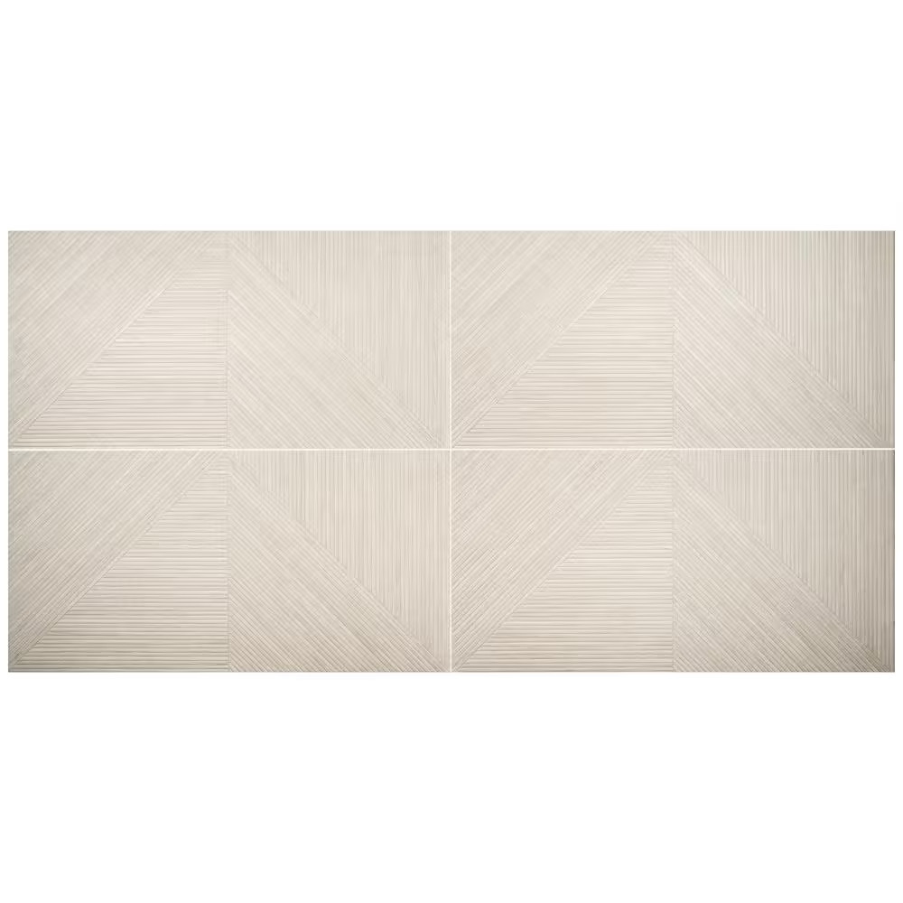 Luxury Ribbed Ash 23.62 In. X 47.24 In. Matte Porcelain Wall Tile (15.49 Sq. Ft.