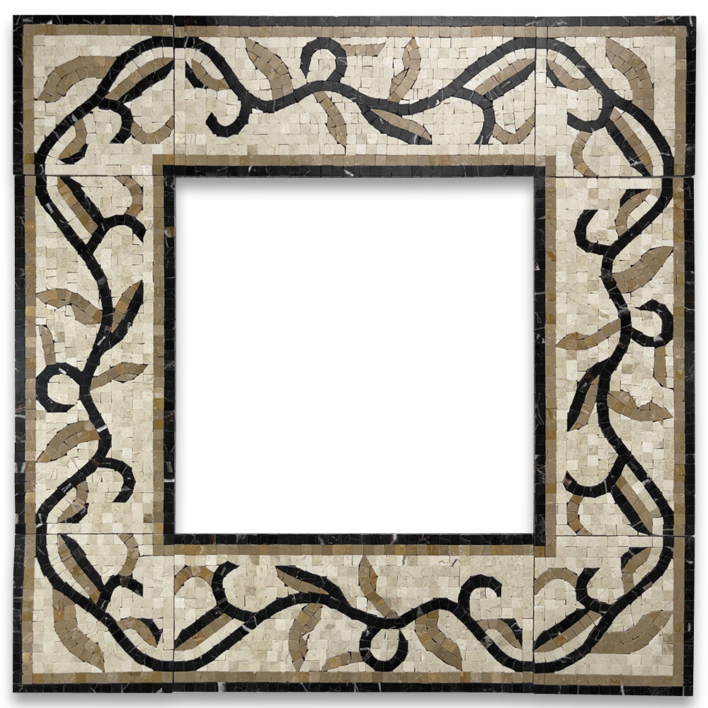 B0069P Marble Mosaic Border Listello Accent Tile Ivy Gold 5.9×13.4 Polished