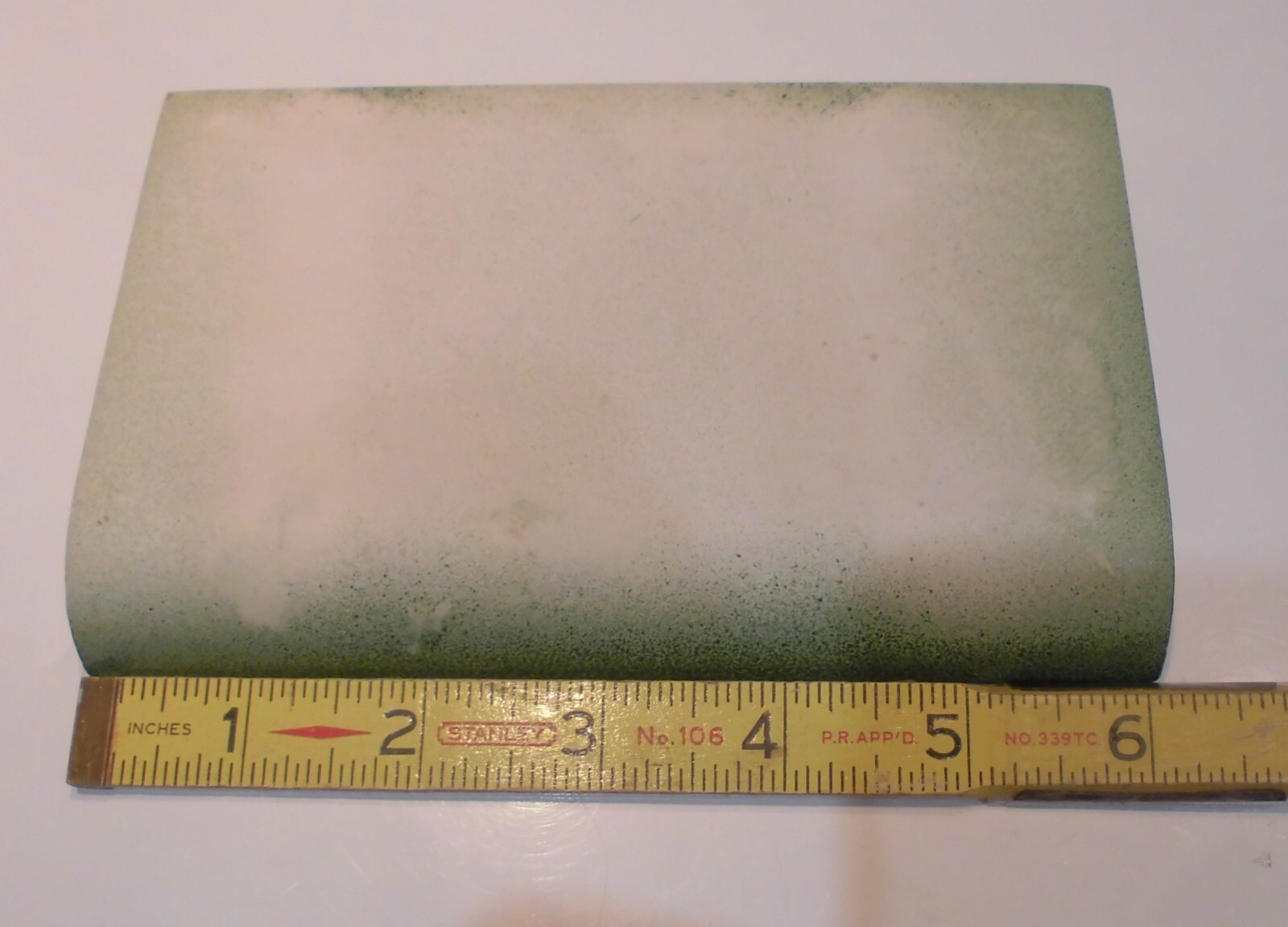 1 pc. Forest Green 4” X 6” Ceramic Cove Base Tile by Robertson Co. Stack-on-Top
