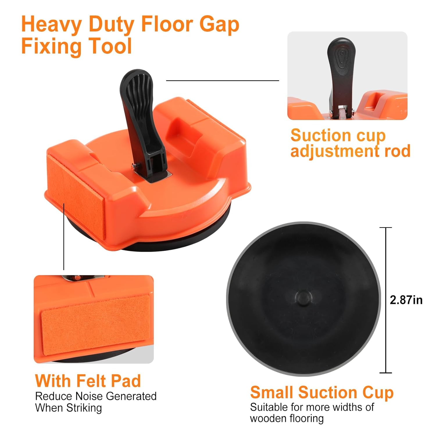 Heavy Duty Floor Gap Fixer Tool with Rubber Mallet, Laminate Flooring Tools with