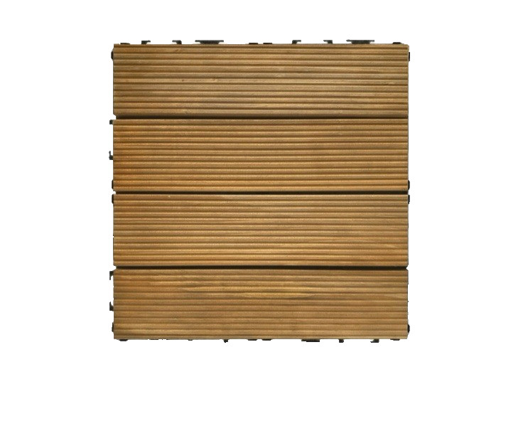 Achim Outdoor Z Interlocking Wood Deck Tiles-Honey Oak-27 Tiles (27 Sq Ft)