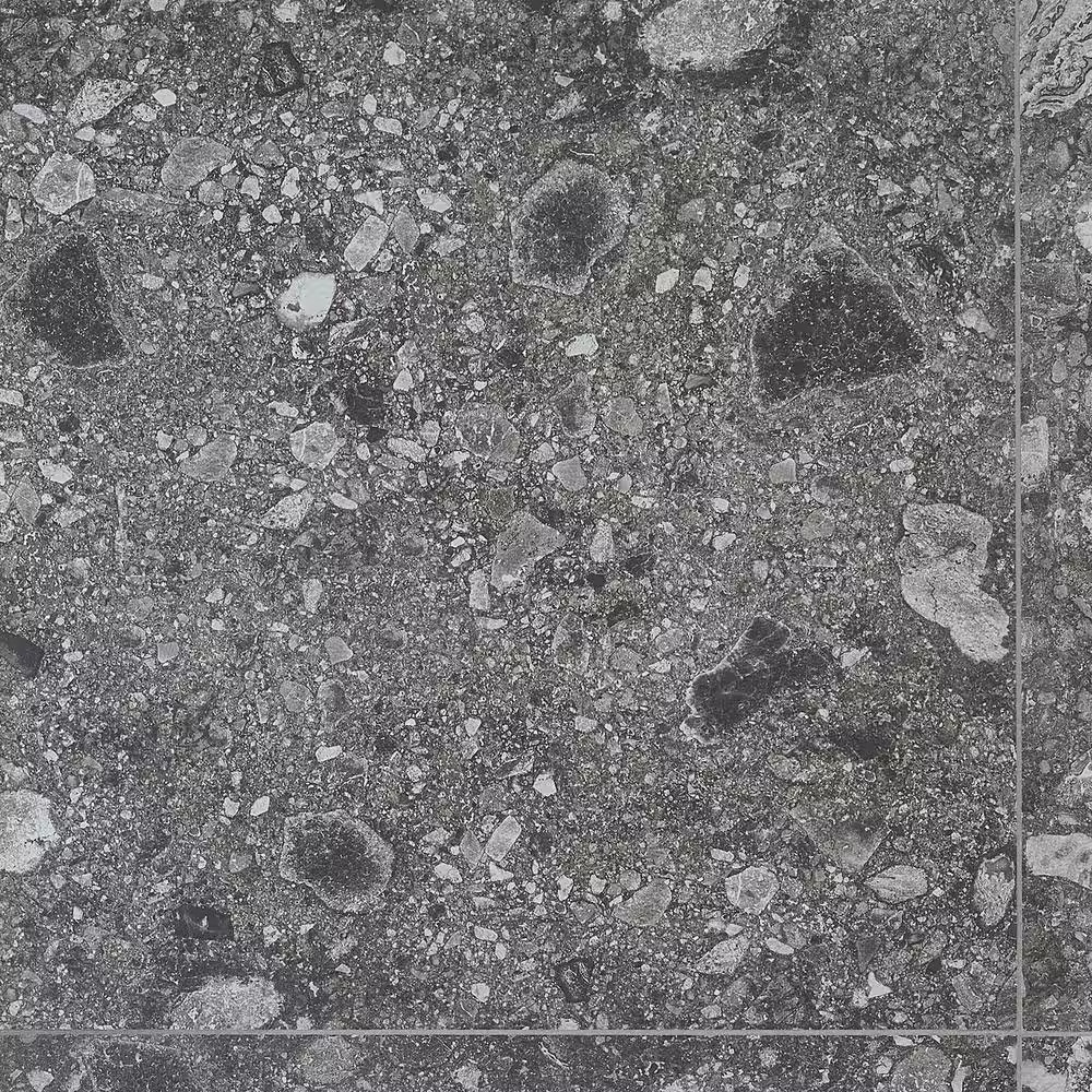 Luxe Terrazzo Charcoal 23.54 In. X 23.54 In. Matte Terrazzo Look Porcelain Floor