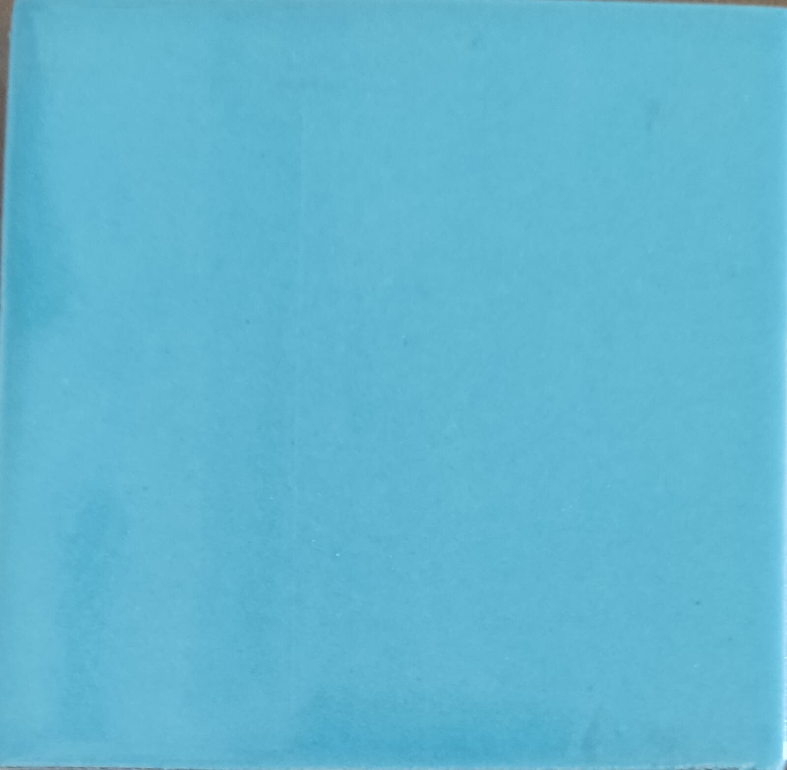 S#002) MEXICAN 4X4 TILES CERAMIC HAND MADE SPANISH STYLE WASHED BLUE TURQUOISE