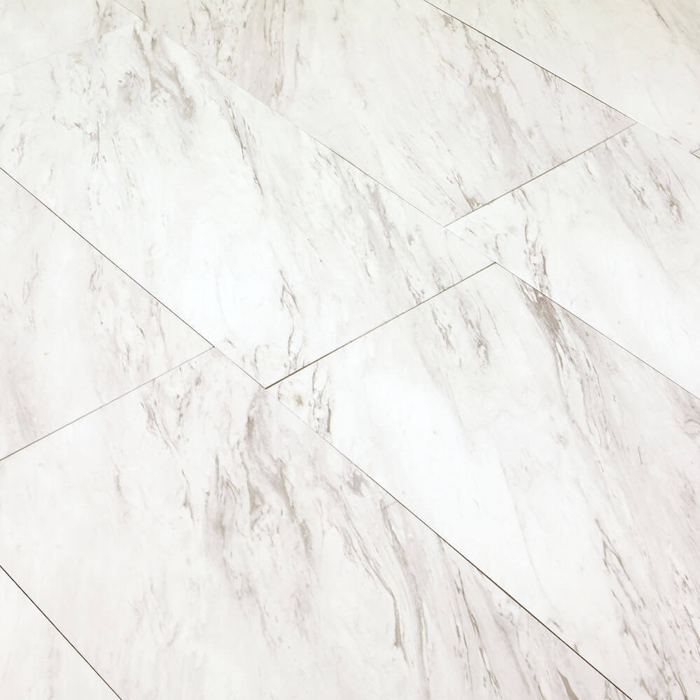 D.I.Y EASY BASEMENT FLOOR| BASEMENT TILES White Marble – 2 SQ FT per Tile