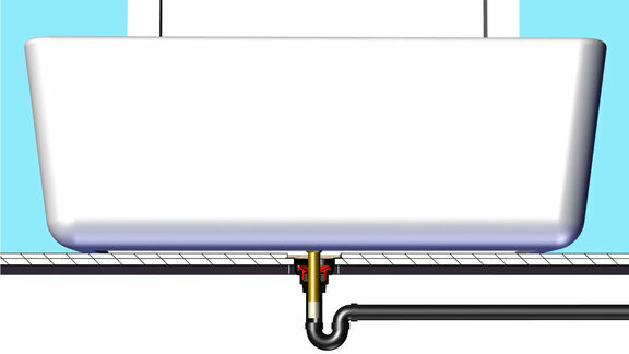 OSB Island Tub Drain Freestanding Bath Tub Drain Rough-in ABS, PVC or Cast Iron