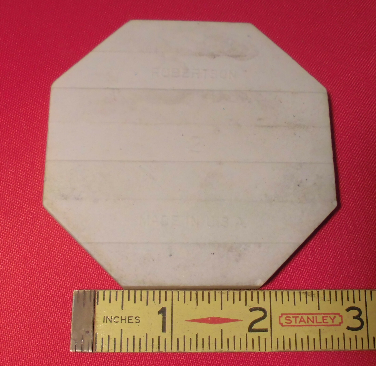 1 pc. Gold Speck – Dust; Octagon Ceramic Tile 3″ by Robertson, Crystalline: NOS