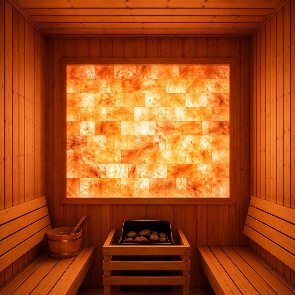 Himalayan Pink Salt Tiles 8x4x1 Pack of 30 Salt Wall Brick Spa Sauna Home Decore