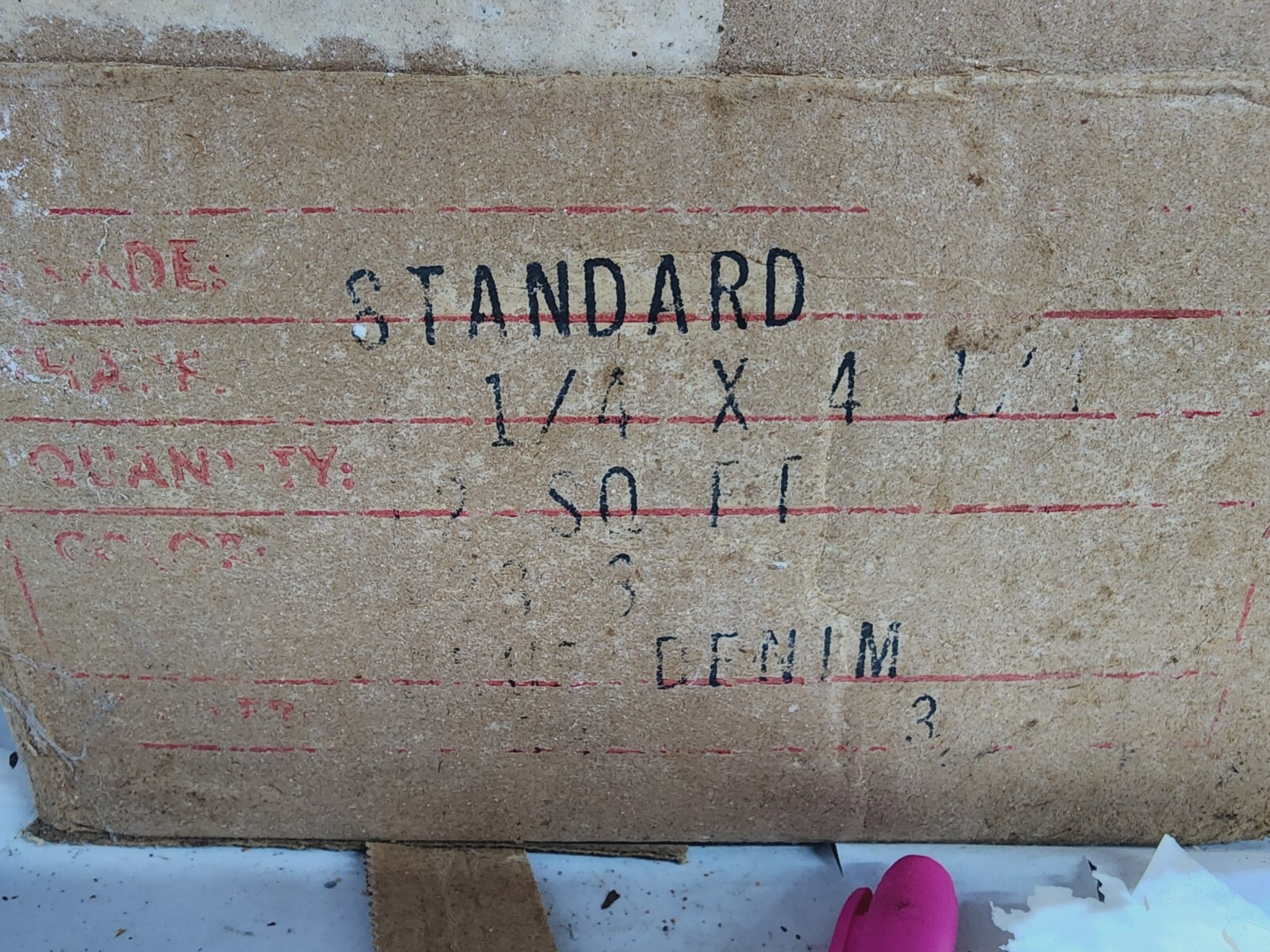 Lot of 4- Vintage Mid-State 4″ x 4″ Ceramic Tile Denim Blue