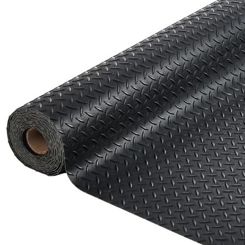 4×6 Ft Garage Floor Mat – 2.8Mm Thickened Black – Commercial Grade PVC – 4×6 FT