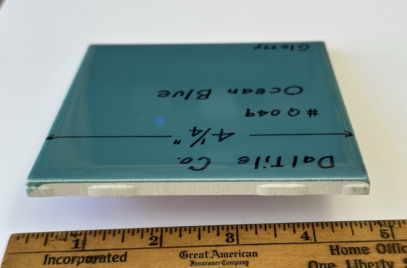 1 pc. Ocean Blue: Brilliant Gloss Ceramic Tile by Daltile…4-1/4″ Best Quality