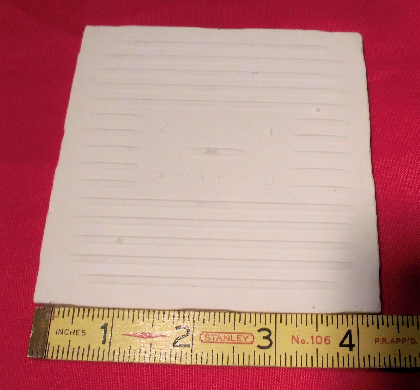 1 pc. White Speckled: 4-1/4″ Glossy Ceramic Tile by Monarch Co., salt & pepper