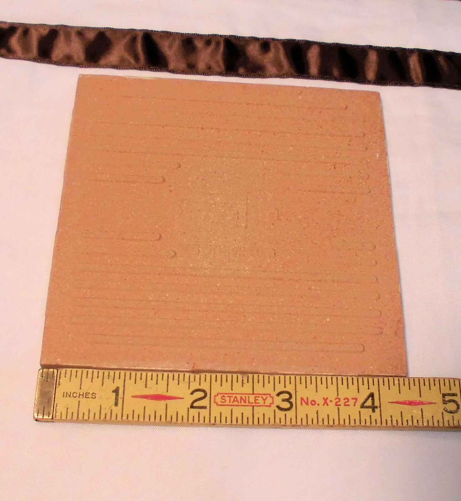1 pc. Glossy Yellow Ceramic Tile 4-3/8″ ; Matches: Florida, Mosaic & Robertson