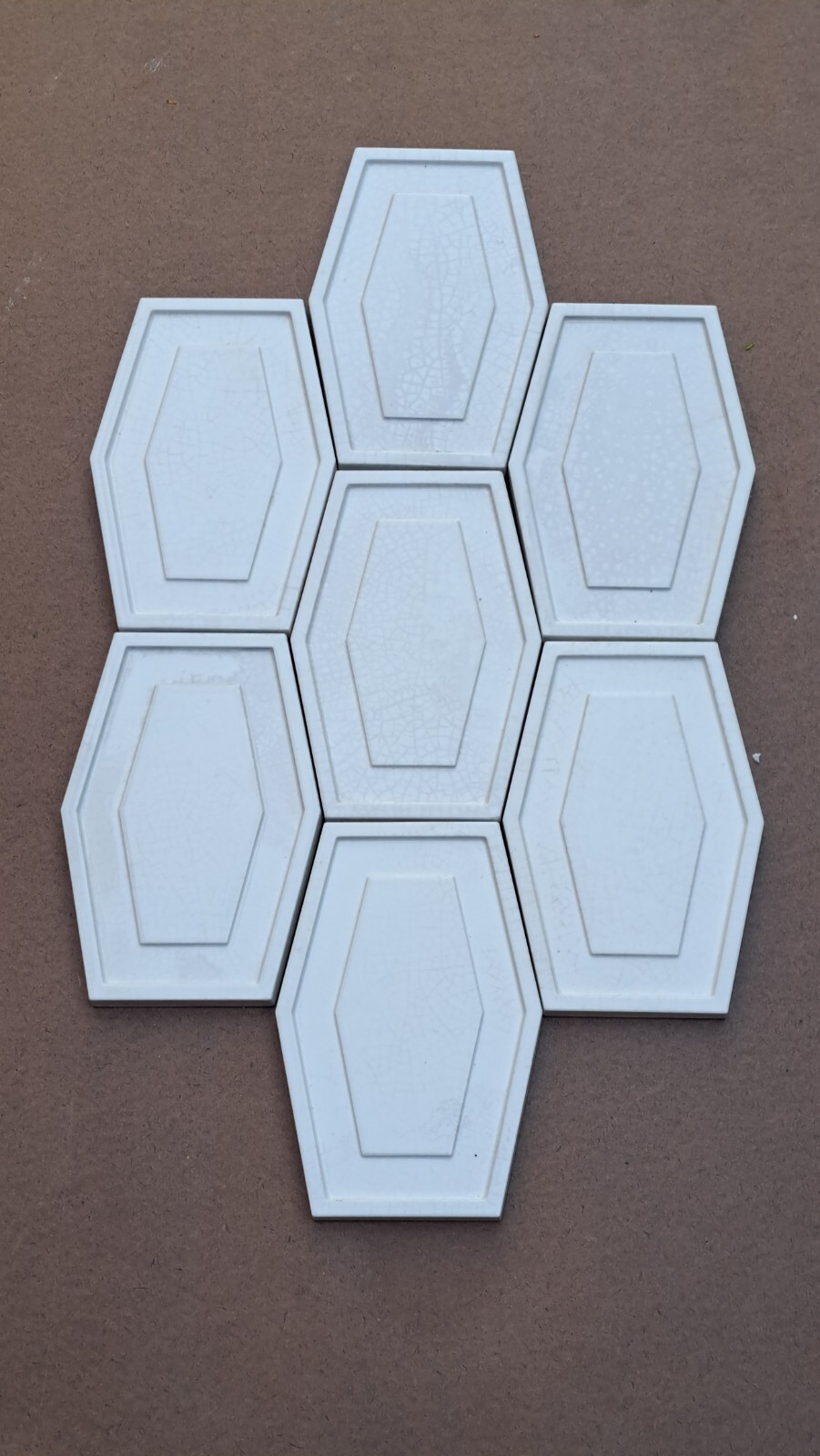Walker Zanger Ceramic Tile Studio Moderne Plaster Gloss Crackle 1sf.=3 Tiles
