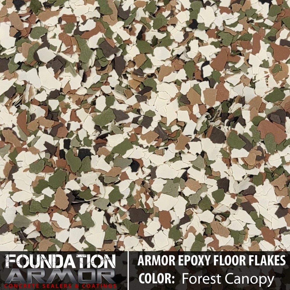 Armor Epoxy Floor Flakes – 40 LB – Forest Canopy