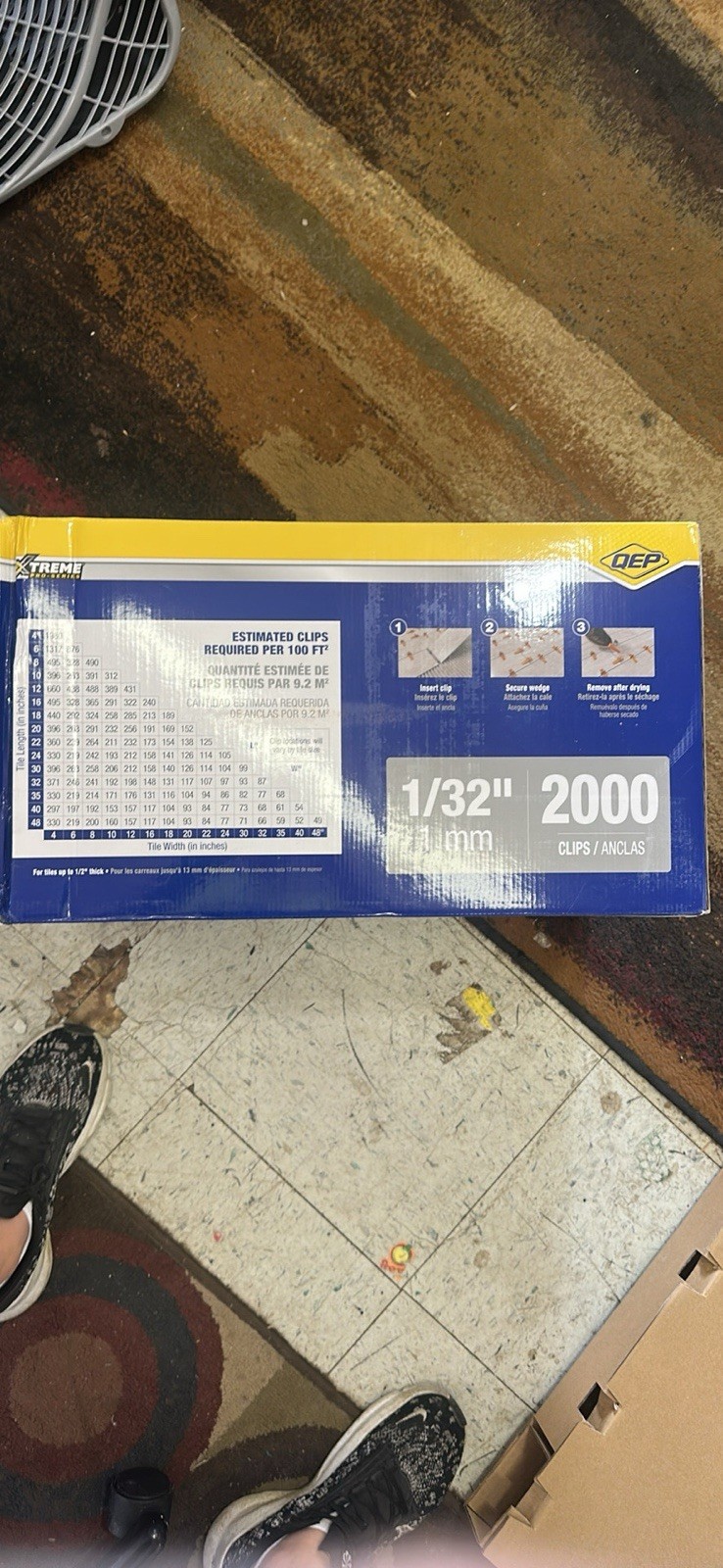 QEP Xtreme Tile Leveling Clips 1/32 in Part A Of 2 Part System 2000 Count