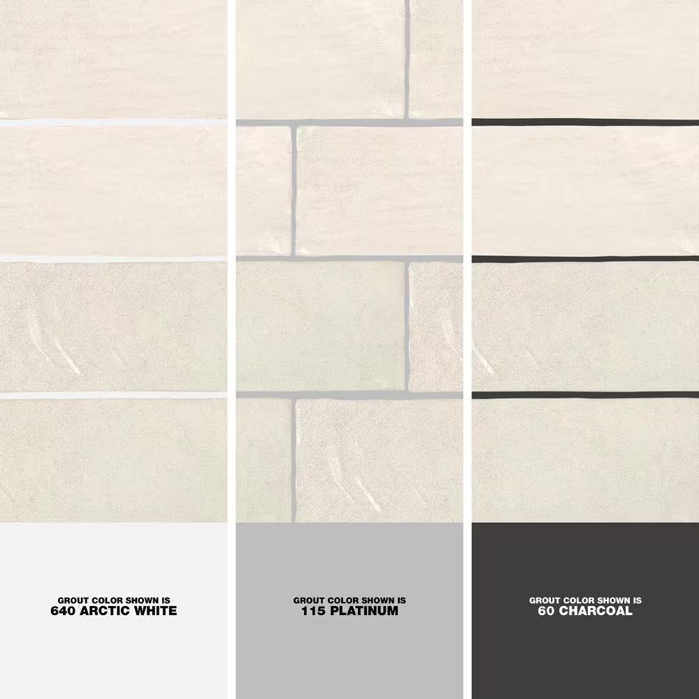 Amagansett Gin White 3 In. X 8 In. Mixed Finish Ceramic Subway Wall Tile (5.38 S