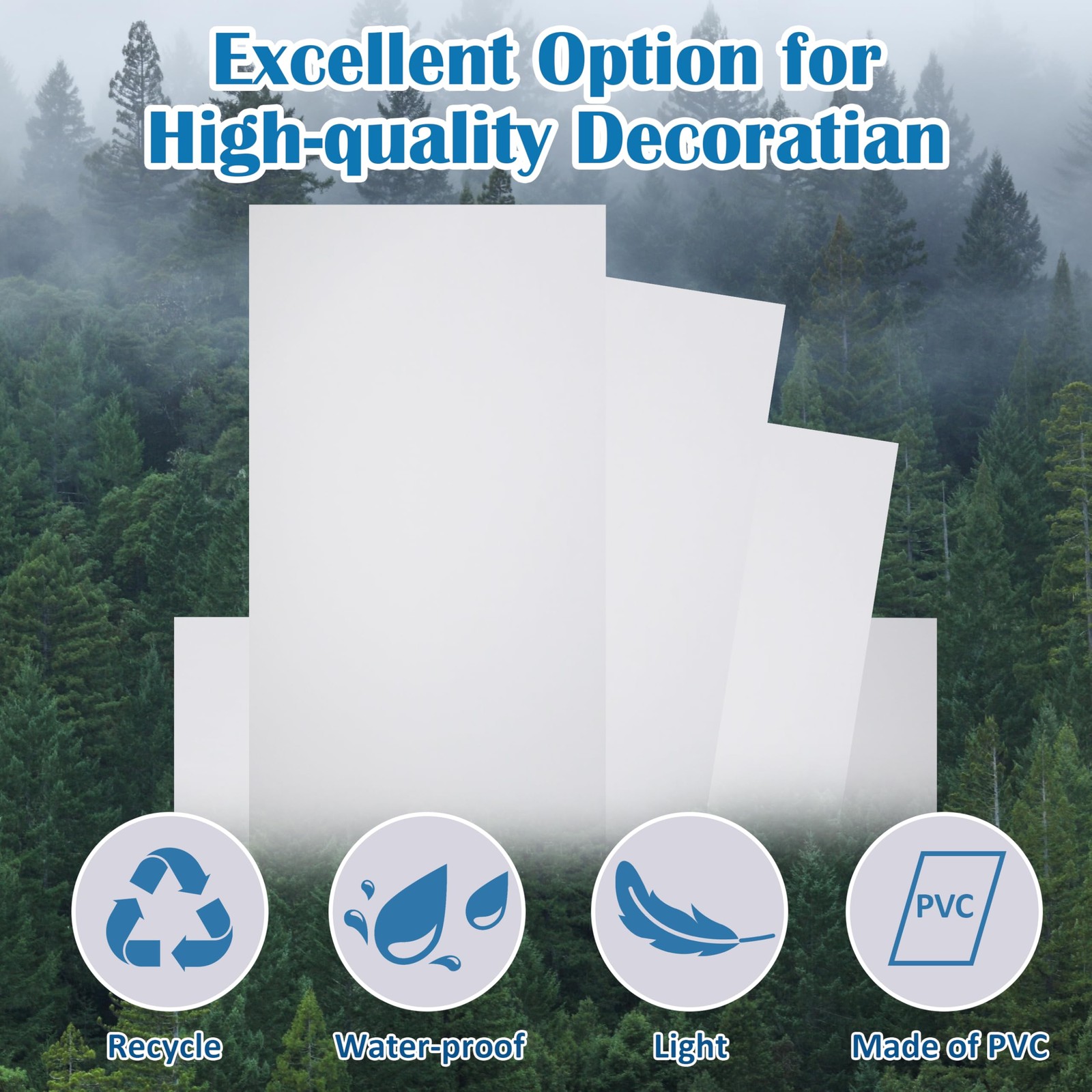 10-Pack Drop Ceiling Tile 2Ft X 4Ft, Smooth White PVC Ceiling Panel 24 X 48In, 5