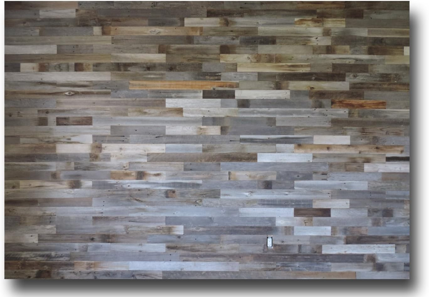 | Barnwood Planks for Accent Wall, Easy Nail-Up Real Wood Wall Planks for Rustic
