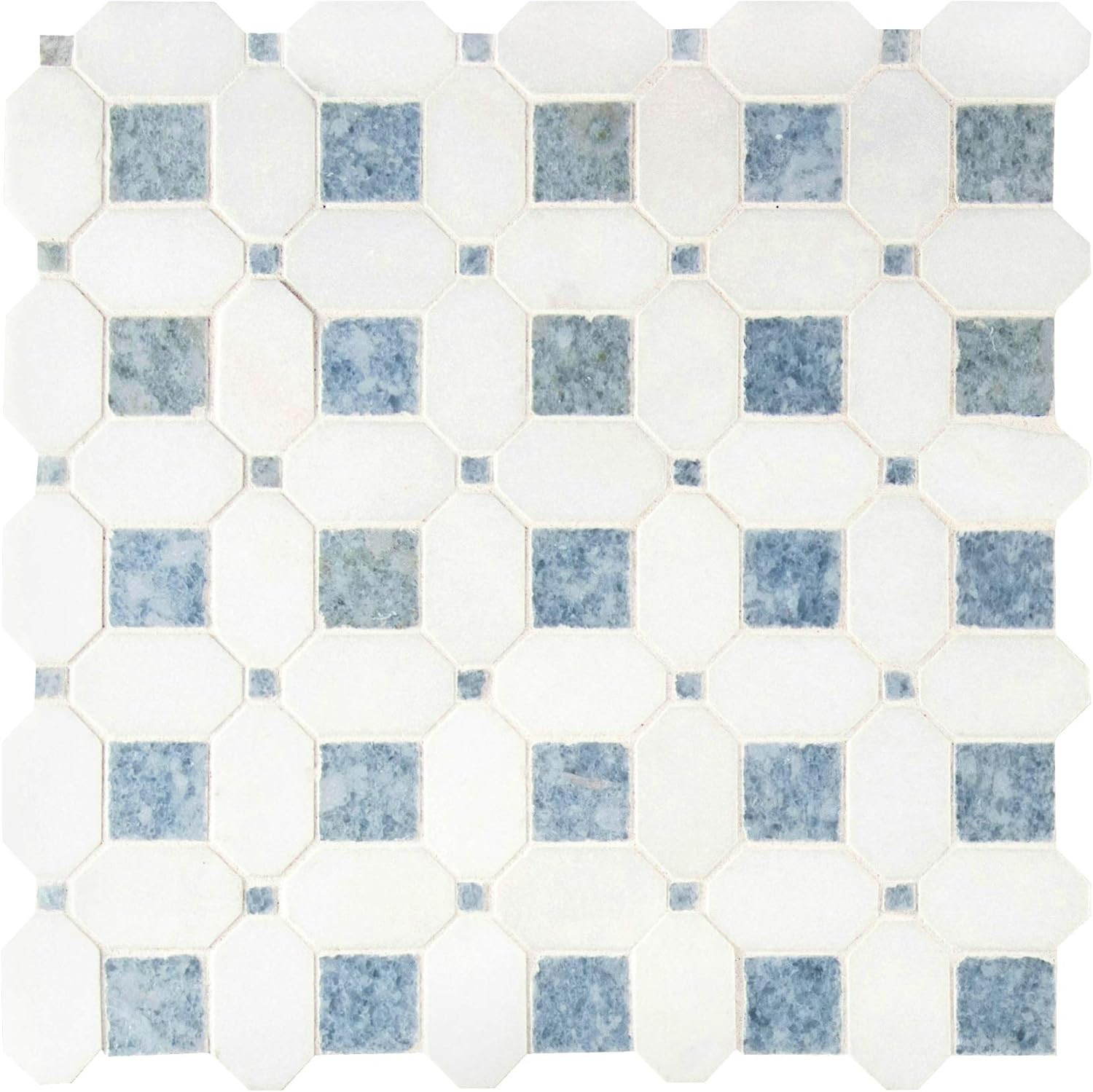 Azula 12×12 Polished Marble Geometric Mosaic Tile for Bathroom & Kitchen